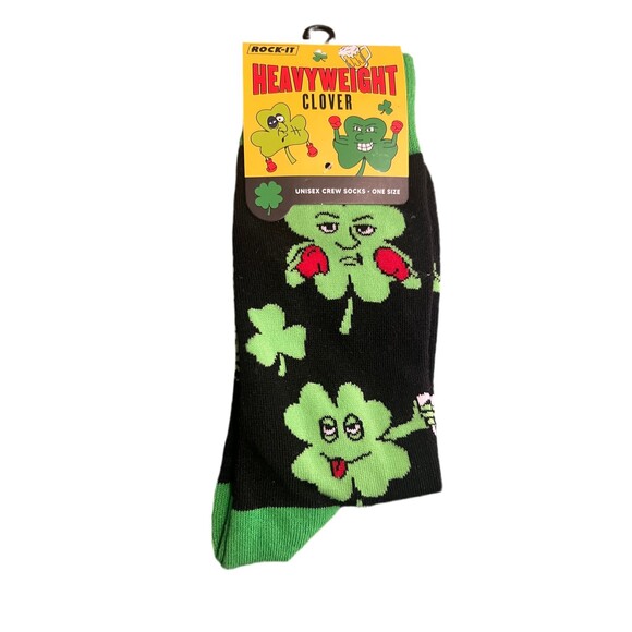 Rock It Heavyweight Clover Unisex Crew Socks - Picture 1 of 2